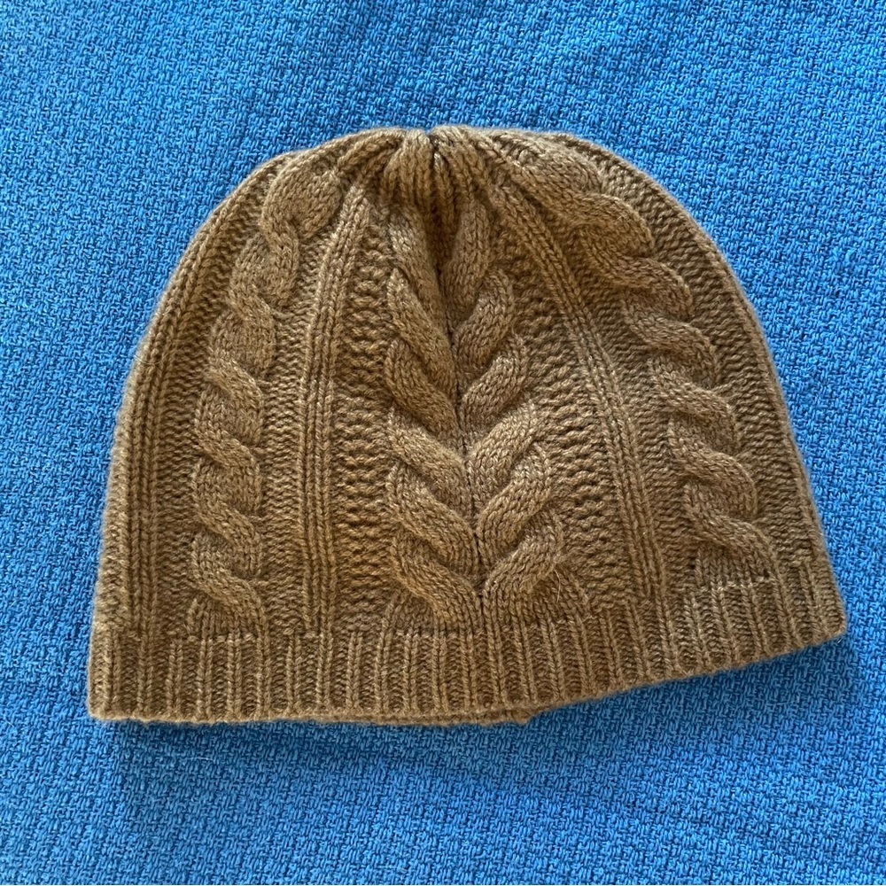 Tan Cashmere Beanie